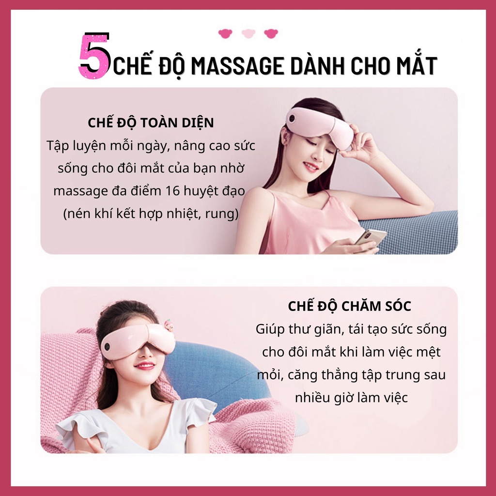 Máy Massage Mắt BEICI BA5021P1 Thư Giãn Mắt, Hỗ Trợ Tan Quầng Thâm Mắt, cải thiện thị lực [CMART_GIA DỤNG TIỆN ÍCH]