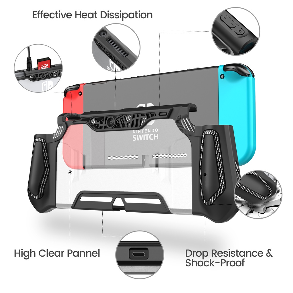Vỏ TPU bảo vệ chống sốc chống xước an toàn cho máy chơi game Nintendo Switch