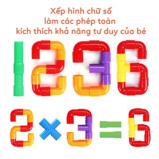 Đồ chơi xếp hình, lắp ráp ống nước 48 chi tiết, kích thích tư duy, tăng khả năng sáng tạo, chất liệu nhựa ABS an toàn. 4