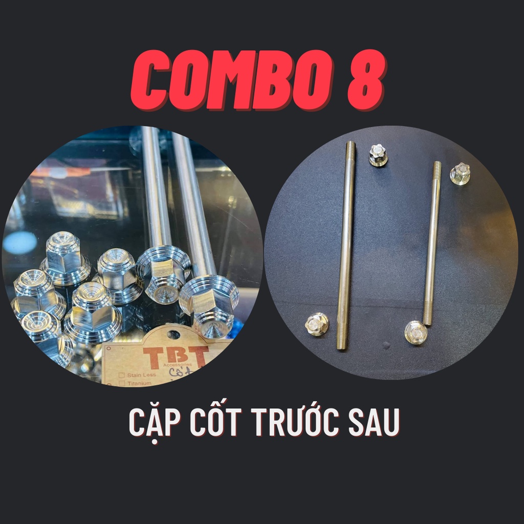 Full ốc salaya TBT cho ex135 5s 2011 - 2014 chất liệu inox 304 từ dàn áo tới dàn chân