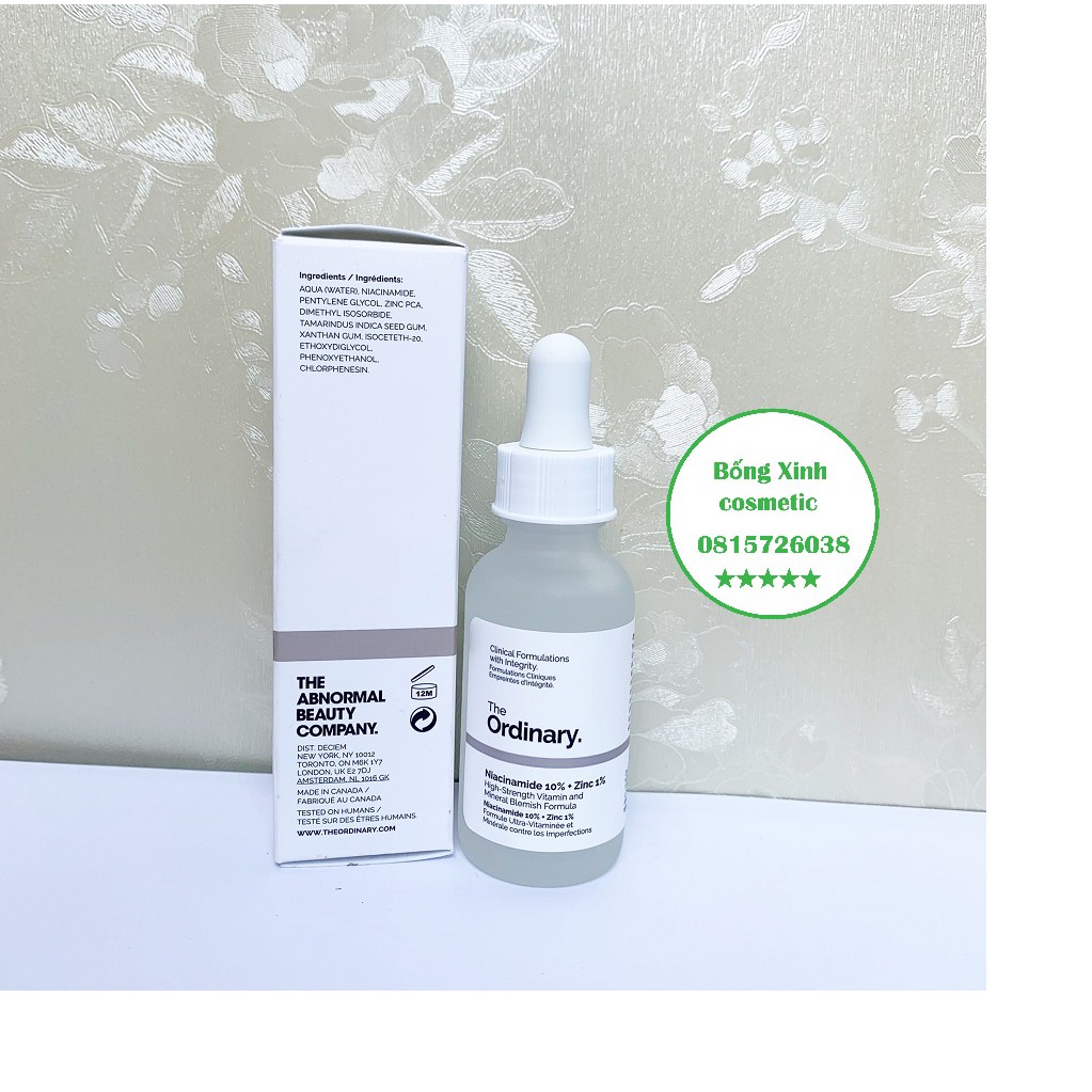 Tinh chất Niacinamide 10% + Zinc 1% - The Ordinary | BigBuy360 - bigbuy360.vn