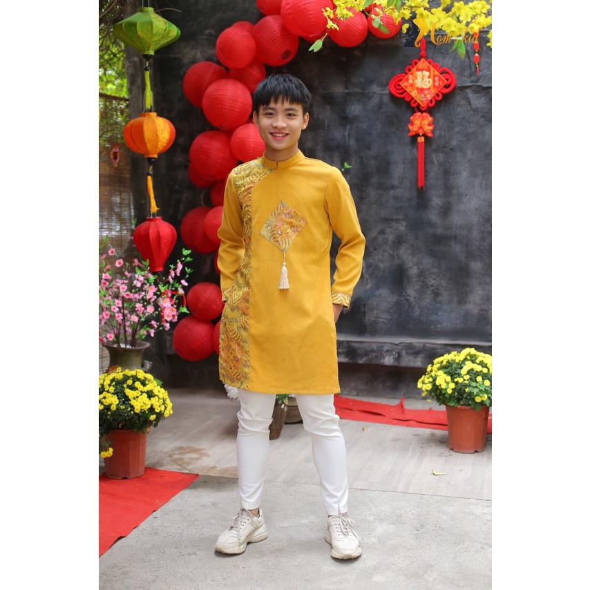 [Hàng chất siêu hot] Áo dài bé trai đại cồ diện tết - Xuân 2022