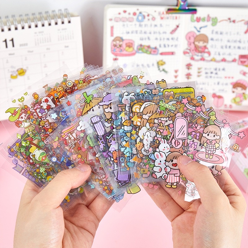 Set 50 tấm sticker cute dễ thương