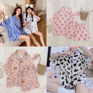 [ Rẻ vô địch ] Set bộ pijama dáng rộng oversize hoạt hình nhiều mẫu