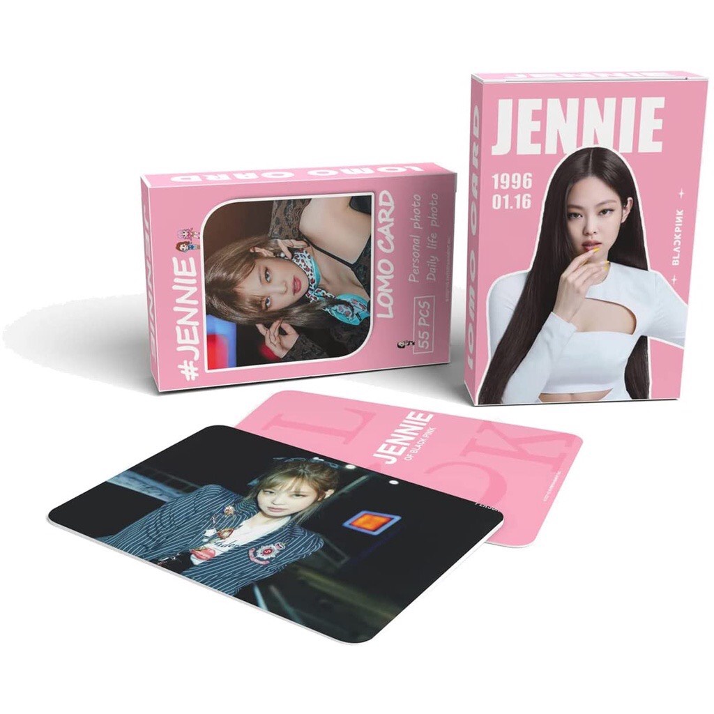 Bộ 55 thẻ ảnh Lomo card bo góc Blackpink các thành viên