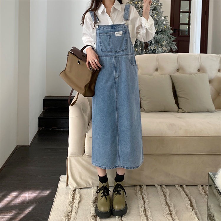 Đầm Yềm Jean Dáng Dài Yếm Váy Hàng Loại 1 Phong Cách Hàn Quốc Yem26601