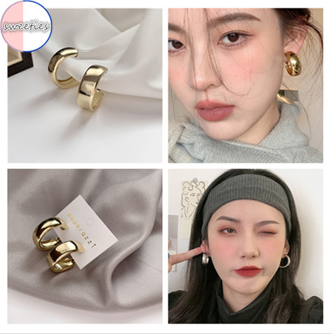 Khuyên tai nữ bằng hợp kim hình chữ c thời trang