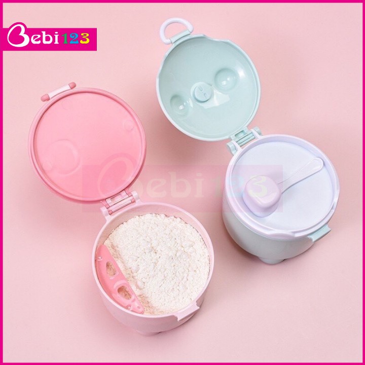 Hộp đựng sữa bột, thức ăn 200g có quai cầm tiện lợi cho mẹ và bé