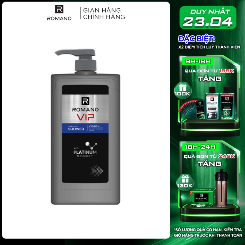 Sữa tắm cao cấp Romano Vip 650g Vision | BigBuy360 - bigbuy360.vn