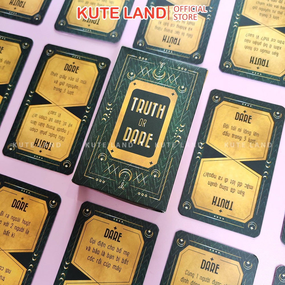 Bộ Bài Drinking Game Green Moon Thách Hay Thật Truth Or Dare Thẻ Bài Board Game 50 Lá Thú Vị Tụ Họp Bạn Bè K-TD2