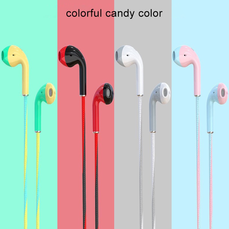 Tai Nghe Chơi Game Siêu Trầm Có Dây Màu Macaron Dành Cho Apple/Android/Huawei