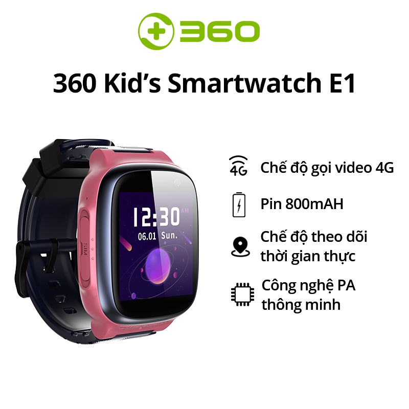 Đồng hồ thông minh trẻ em  Qihoo 360 |E1 Kid Smartwatch Định vị | Gọi điện | Nhắn tin | Có khe bỏ SIM
