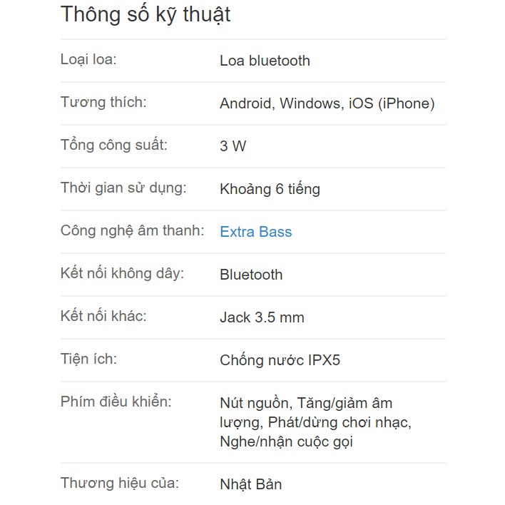 Loa Sony Extrabass SRS-XB01 Bluetooth, màu Xanh Lá, chống nước IPX5, chính hãng Sony Vietnam, mới 100%, B/hành 12 tháng