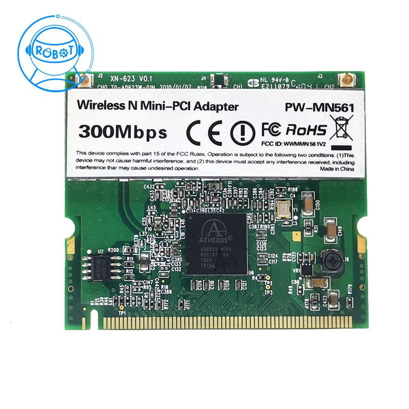 Card Mạng Ar9223 Dnma-91 Pw-Mn561 Mini Pcie 300mbps 2.4 G Cho Xp Win7 Win8 Win10 Linux