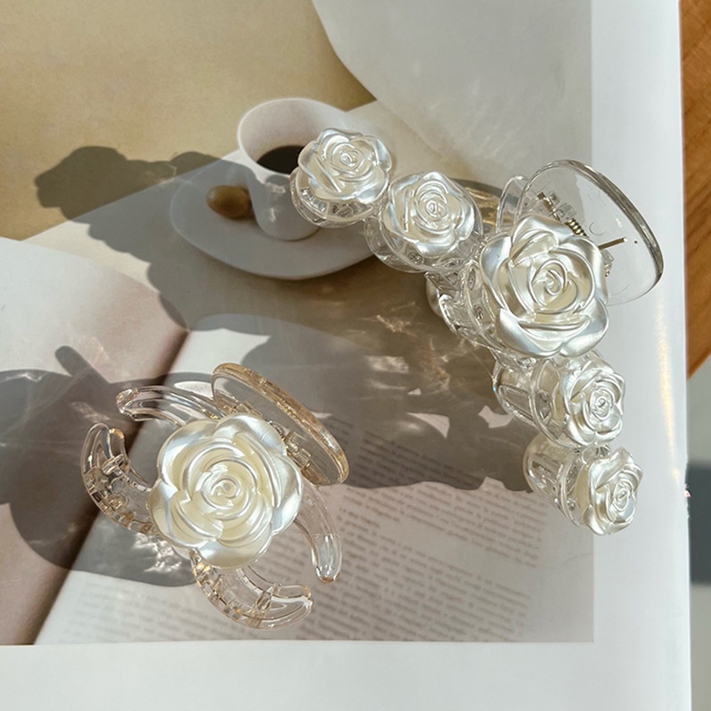 Kẹp Tóc Hình Hoa Trong Suốt Phong Cách Hàn Quốc Ngọt Ngào Cho Nữ