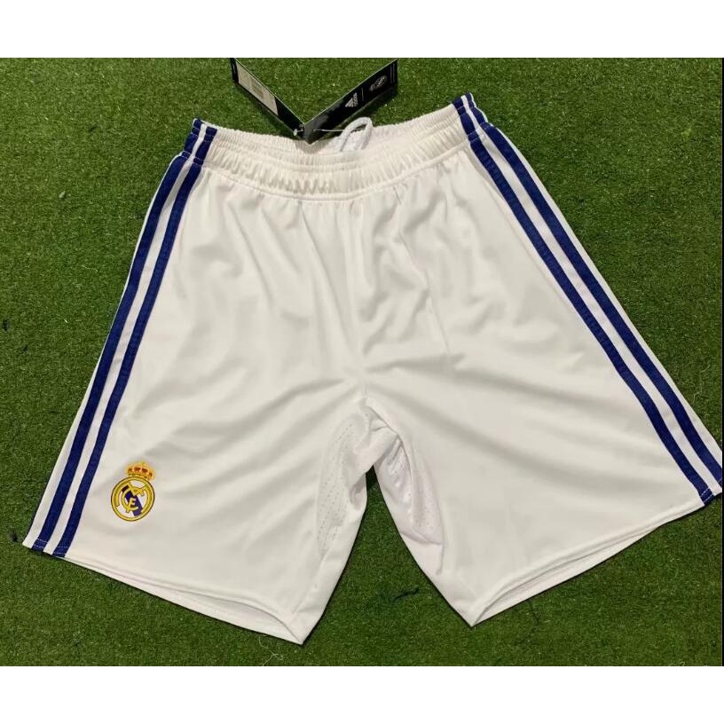 Quần Short Thể Thao Real Madrid Màu Trắng Đen Phong Cách Retro 2010 Size S-XXL
