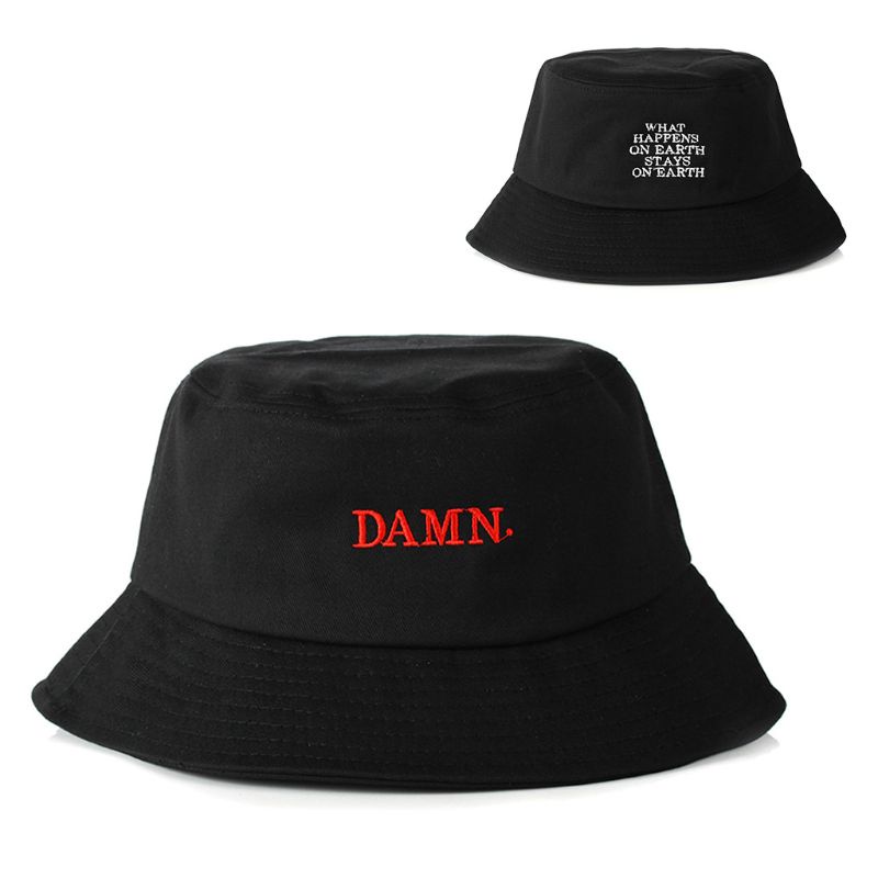Mũ Bucket Thêu Chữ What Happens On Earth Phong Cách Harajuku Chất Liệu Cotton Thời Trang Mùa Hè Cho Nam Và Nữ
