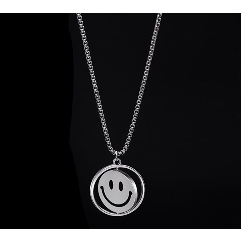 Vòng cổ mặt cười xoay phong cách hiphop cho cặp đôi (VC22).