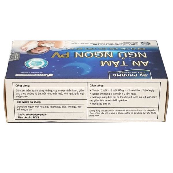 An Tâm Ngủ Ngon PV, hỗ trợ giảm căng thẳng, suy nhược thần kinh