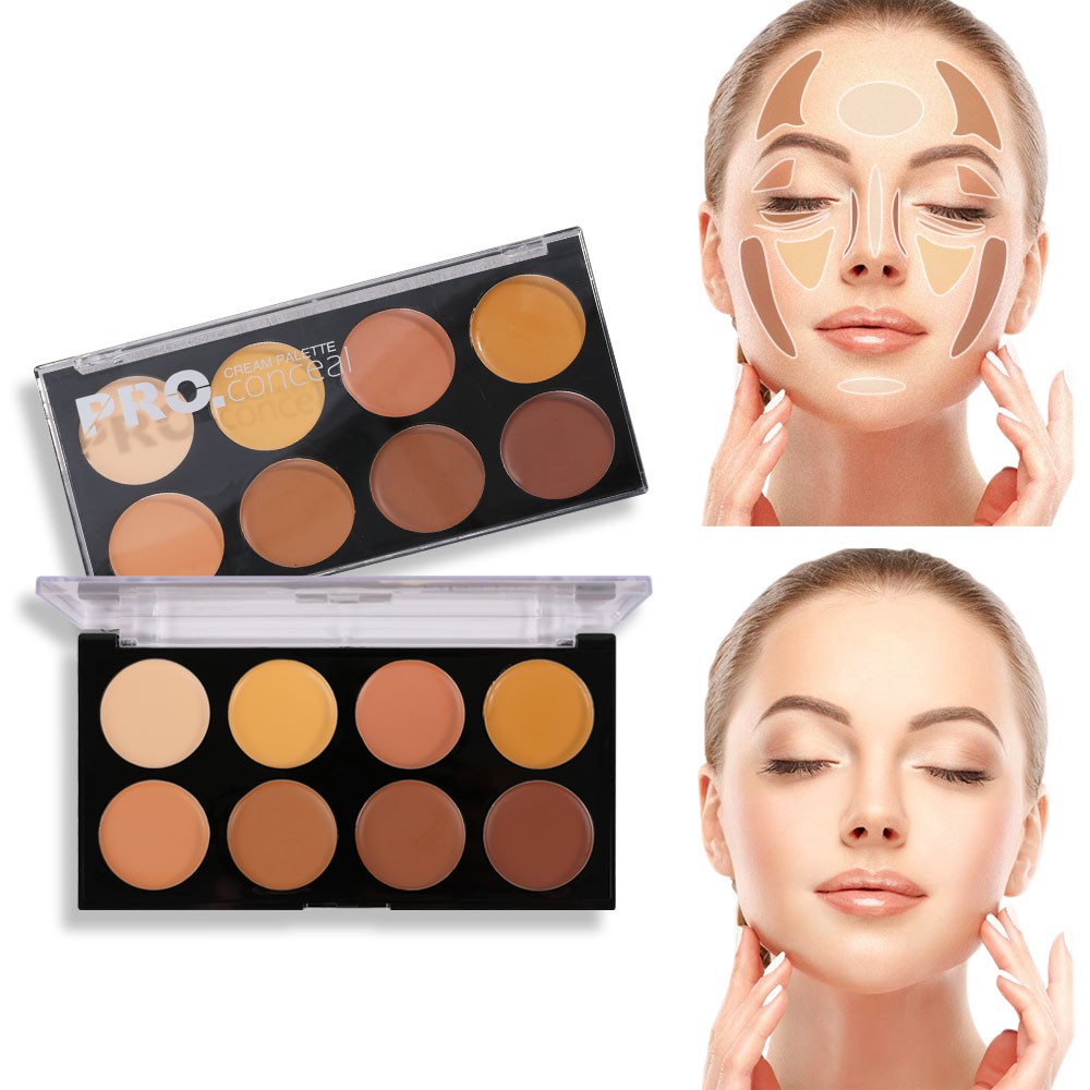 (Hàng Mới Về) Bảng Kem Che Khuyết Điểm 8 Màu Giúp Tạo Khối Cao Cấp | BigBuy360 - bigbuy360.vn