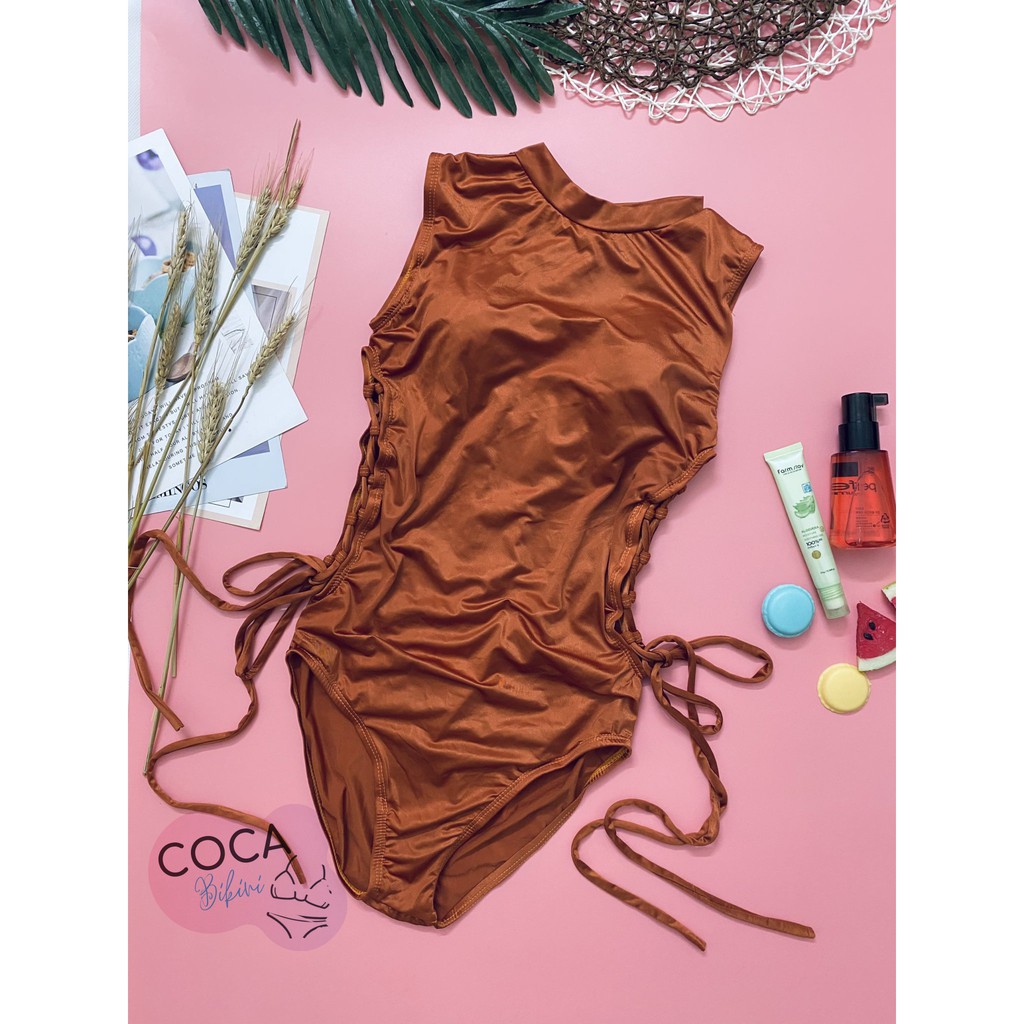 COCA bikini - một mảnh dáng thể thao 3 màu thắt dây