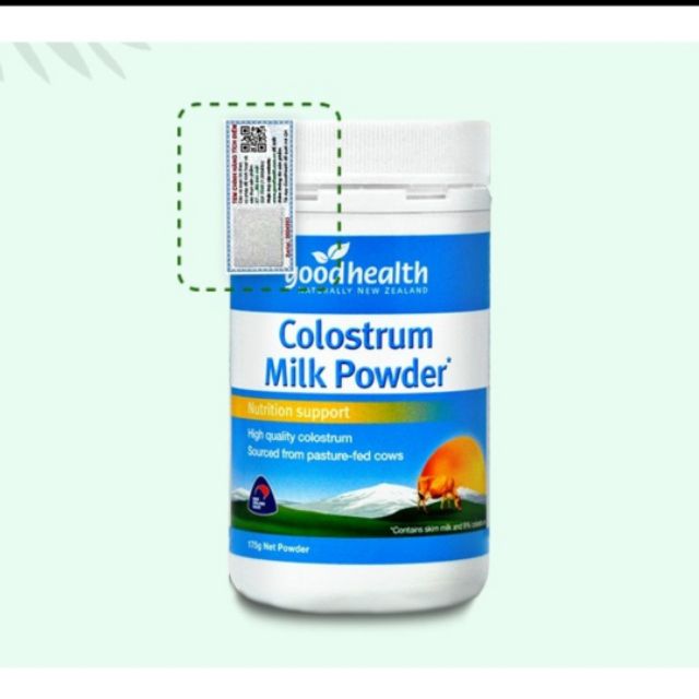 Sữa non Goodhealth Colostrum Milk Powder 175g - chính hãng New Zealand (có tem xác thực)