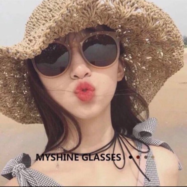 GIÁ SI mắt Kính mát đi biênr nâu Tây bản to hot 2023