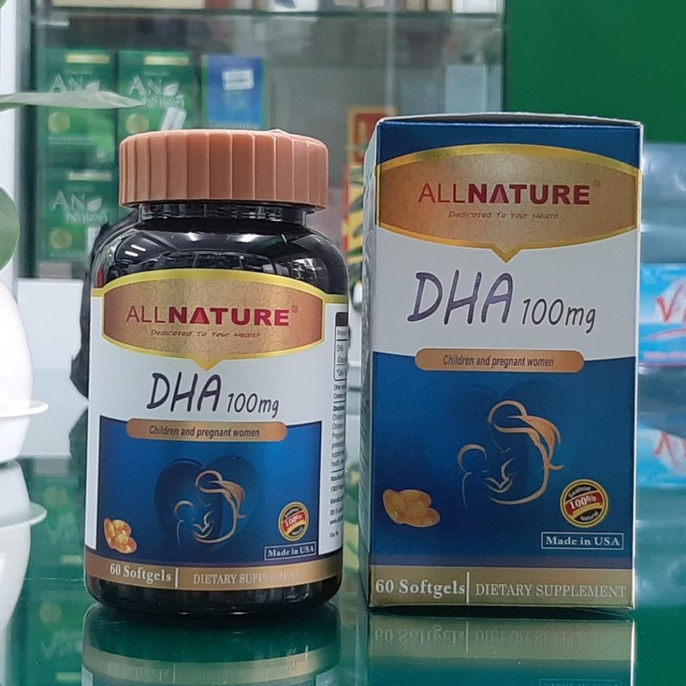 DHA 100mg Albert Max – Bổ sung DHA cho mẹ bầu và trẻ em, giúp phát triển trí não thai nhi (lọ 60 viên)