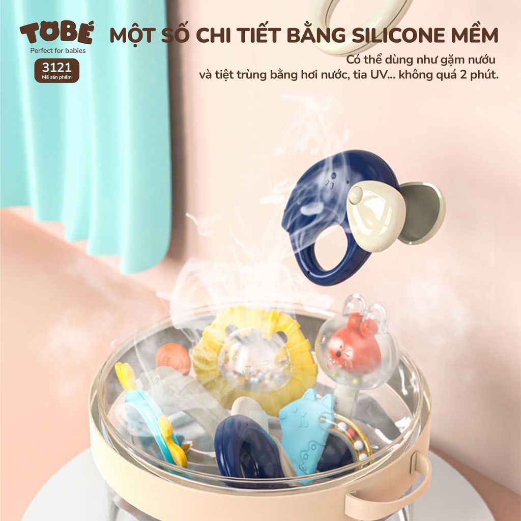 Đồ chơi xúc xắc gặm nướu TOBÉ 10 chi tiết cao cấp - gợi mở trí tưởng tượng cho bé