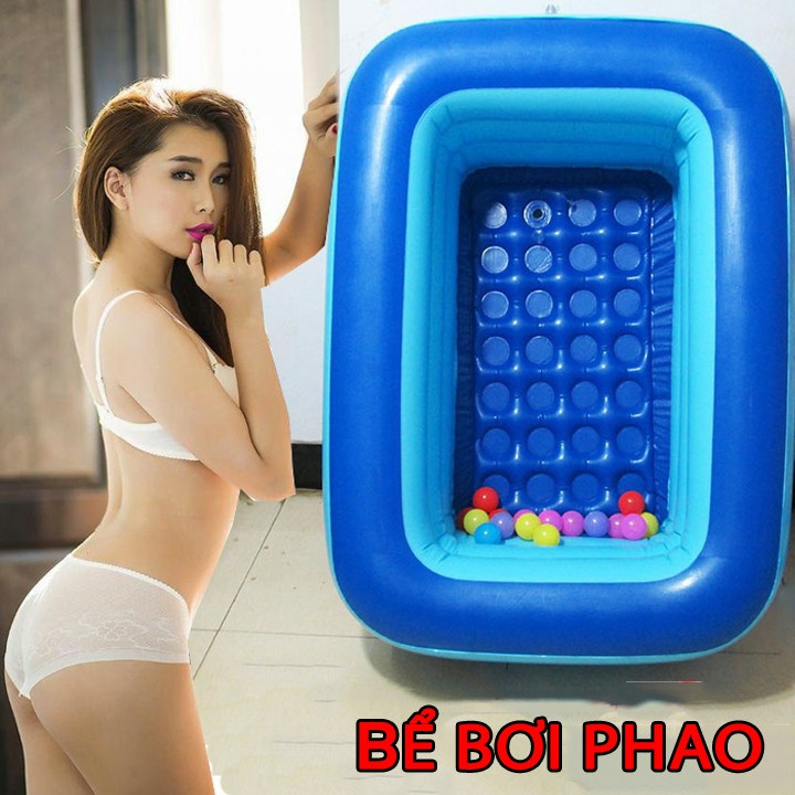 Bể bơi phao 3 tầng hình chữ nhật nhiều cỡ to dùng cho cả gia đình