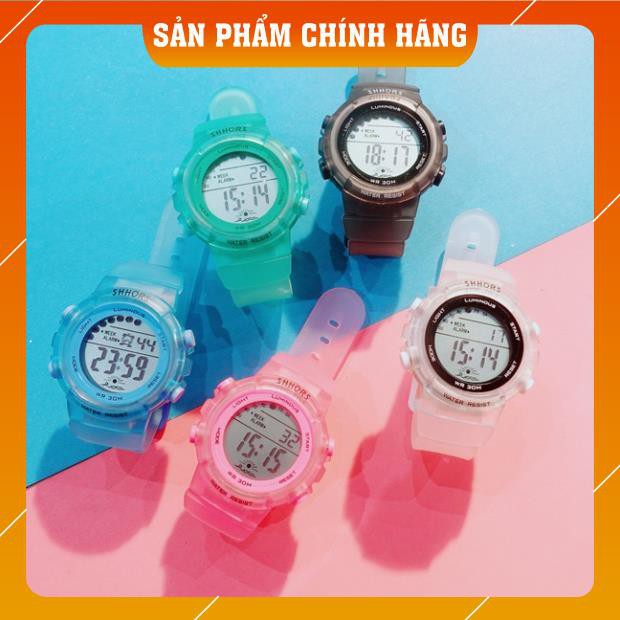 Đồng hồ nữ thể thao Shhors hàng chính hãng dây cao su trong