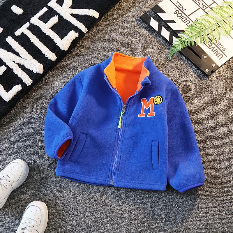 Áo Khoác Lông Cừu Tay Dài Thời Trang Thu Đông 2022 Dành Cho Bé Trai