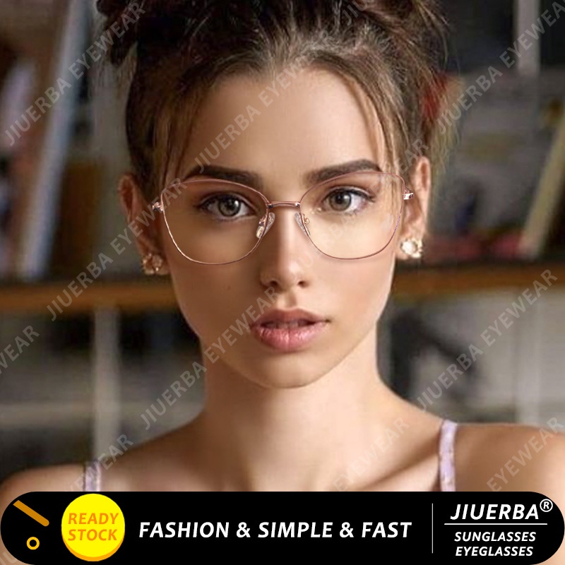 Kính mắt mèo gọng kim loại chống bức xạ phong cách phương Tây cho nữ