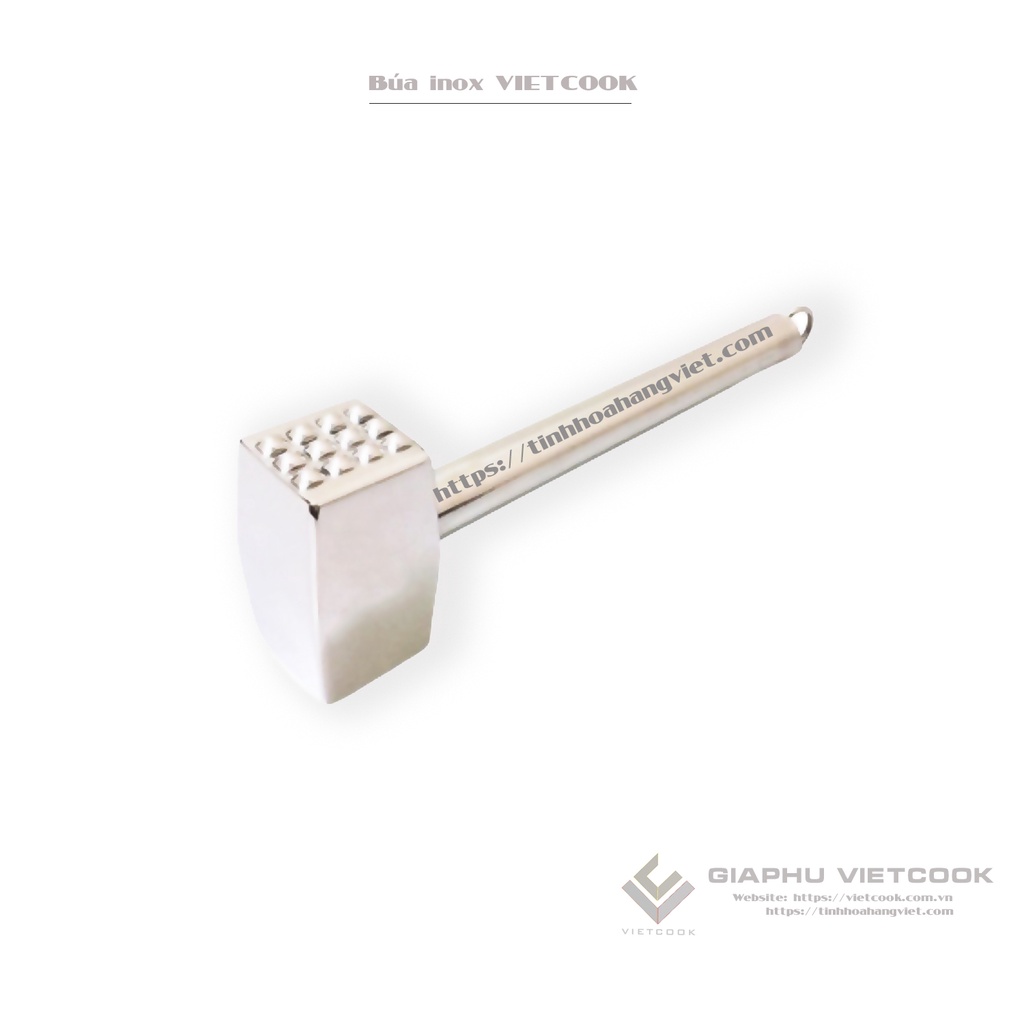 Búa inox 304 VIETCOOK - Dùng dần thịt, đập hành tỏi, đập đá...