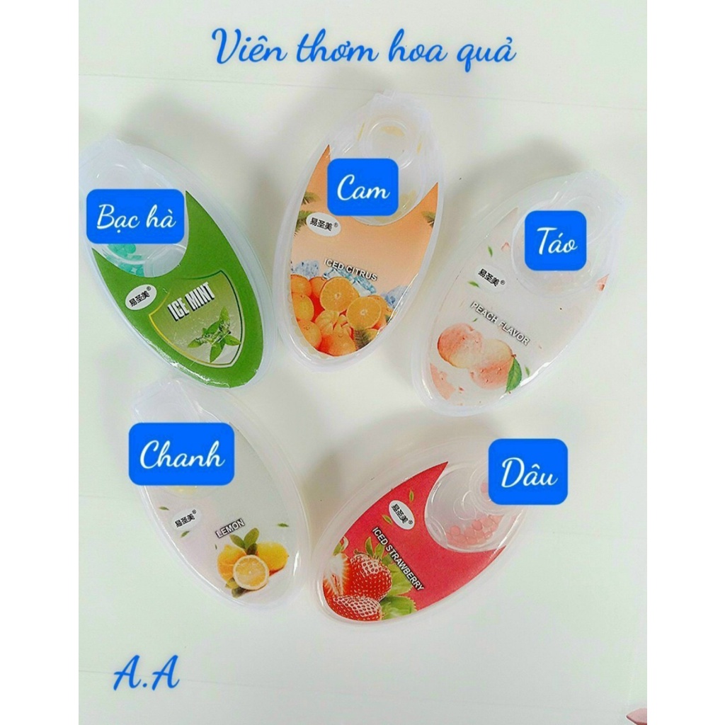 Set 100 hạt thơm khẩu trang, viên thơm khẩu trang, khử mùi không khí