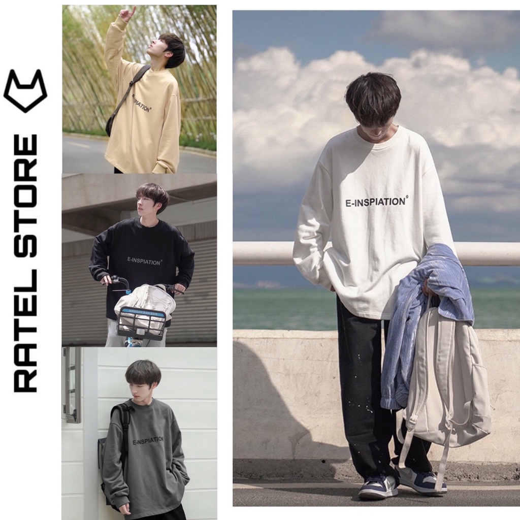 Áo Sweater Kansai Local Brand Nỉ Bông Nam Nữ E-INSPIATION (R) Unisex Form Rộng