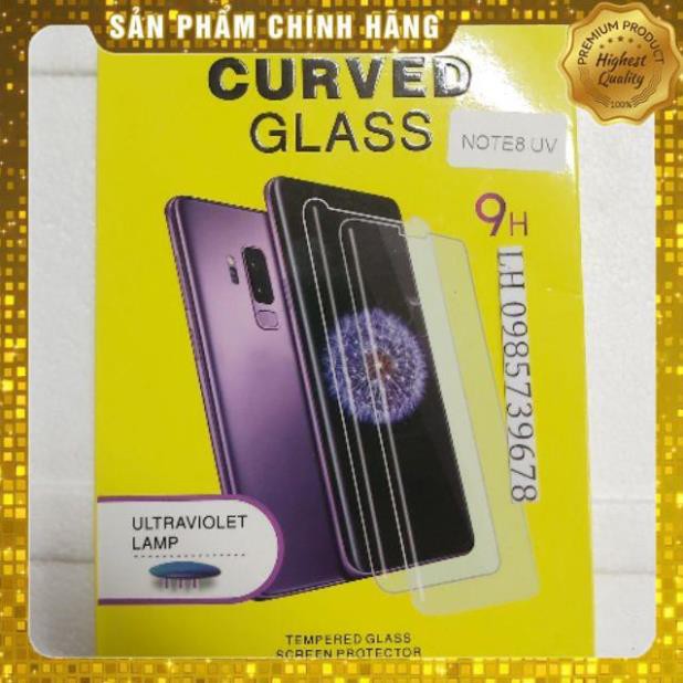 Kính cường lực full keo nước UV Samsung note 8