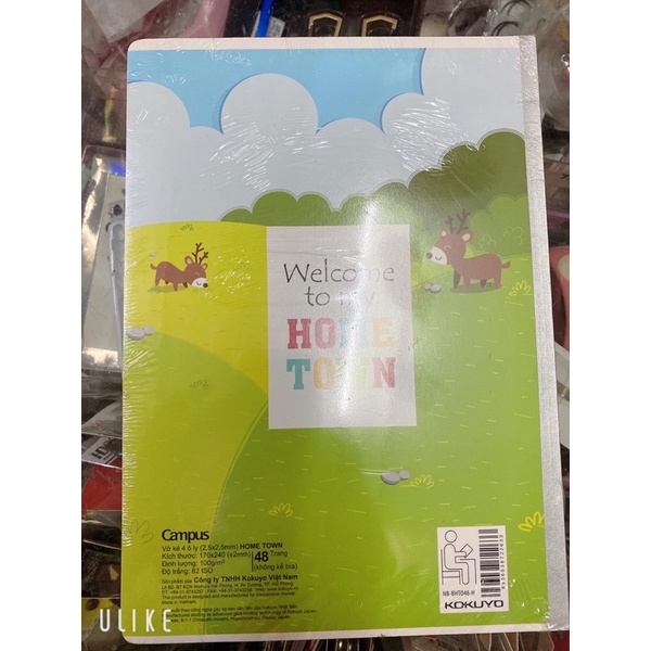 1 quyển vở học sinh tiểu hoc 4 ô ly CAMPUS zoo 2