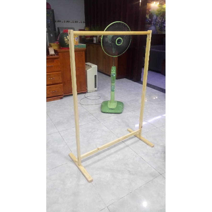 Giá treo quần áo gỗ thông tự nhiên/ Kệ gỗ treo quần áo đa năng Single Hanger decor nhà cửa