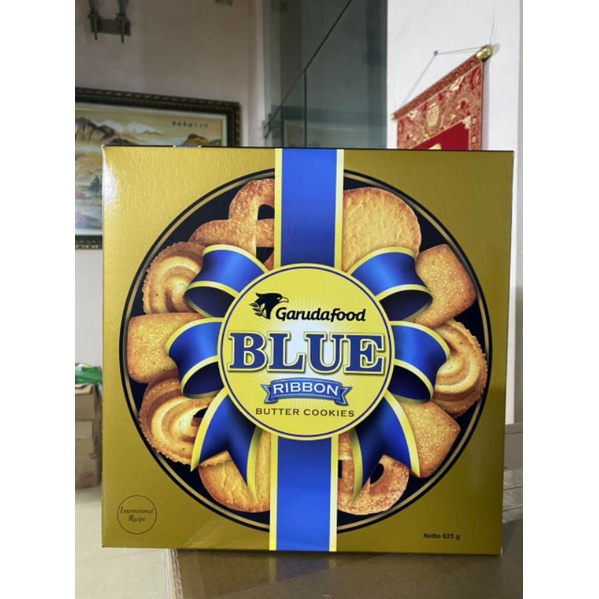 Hộp bánh sắt BLUE ribbon 625 gam ( malaysia) có kèm túi xách