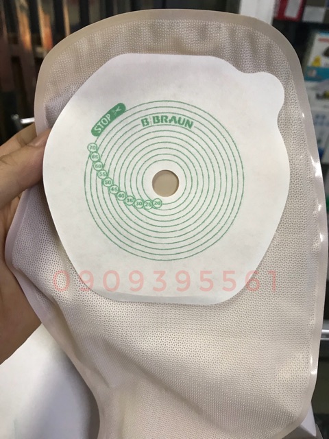 Túi hậu môn nhân tạo BBraun 1 mảnh, loại xả