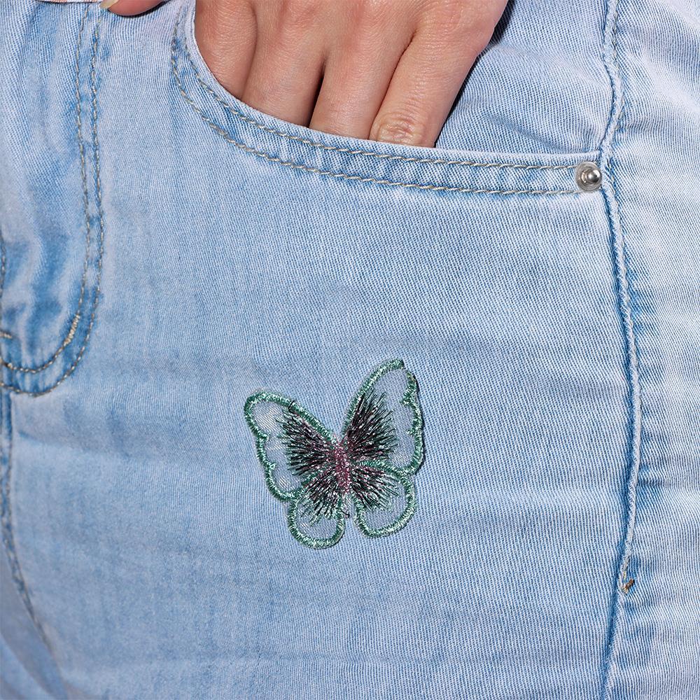 JUNE Set 10 Tấm Vải Ren Thêu Hình Bươm Bướm