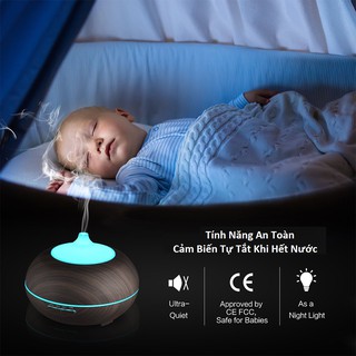 Máy xông tinh dầu MKT1841 Bí Ngô, dung tích 550ml,tặng tinh dầu ,có điều khiển, đèn led đổi 7 màu, bảo hành 3 tháng