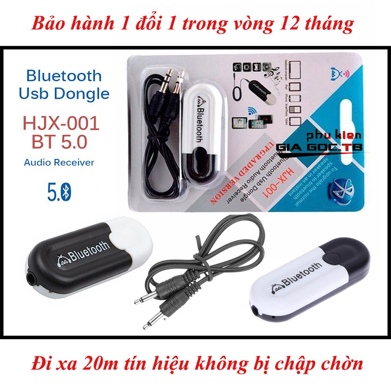 USB Bluetooth 5 0 HJX 001 loại 1 không nhiễu - dùng cho loa, amply, mixer, equalizer 4.8 [Bảo hành 1 đổi 1]