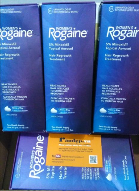 Thuốc mọc tóc dạng bọt Minoxidil 5% Women's  dành cho nữ của Rogaine