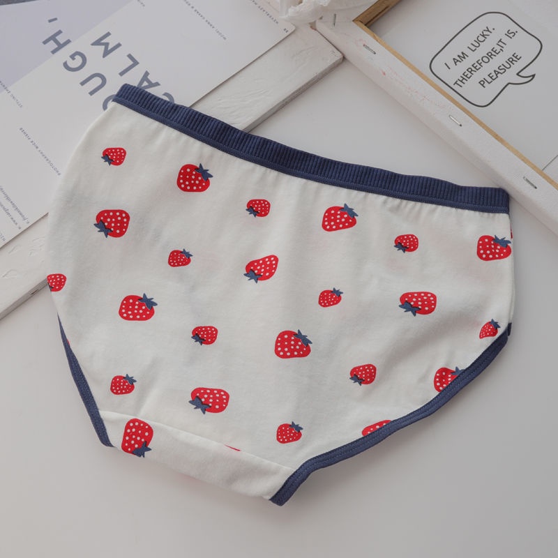 Jiashucheng Quần Lót Cotton Lưng Thấp Phối Ren Phong Cách Nhật Hàn Cho Nữ Sinh