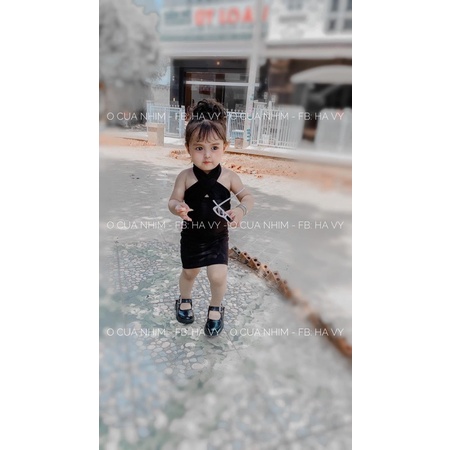 Váy body chéo cổ cá tính cho bé ❤️
