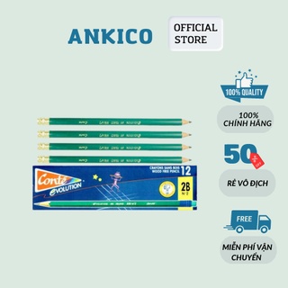 Hộp 12 bút chì 2B conte có tẩy bút chì dùng trong nghệ thuật khắc bút ANKICO