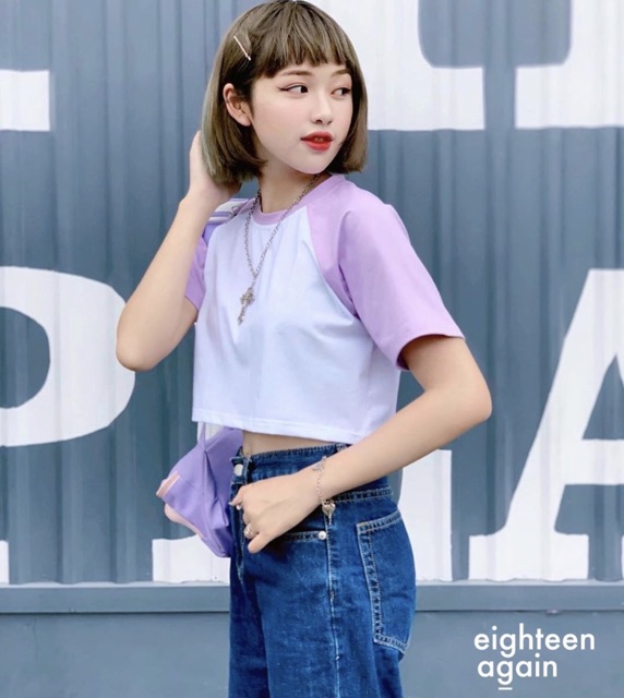 ÁO RAGLAN CROP