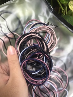 100 thun cột tóc kèm túi zip